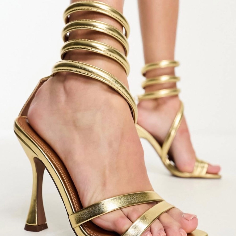 ASOS DESIGN Neo Ankle Coil High Heeled Sandals